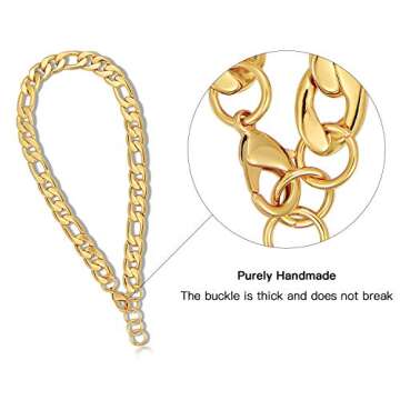 LecAit 18K Gold Figaro Choker Necklace for Women