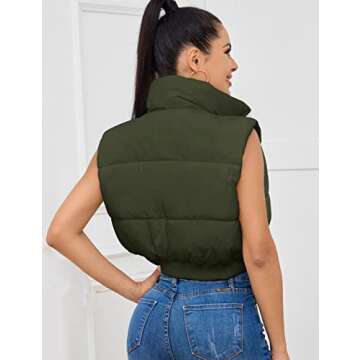 Kissonic Women's Padded Down Vest Stylish Lightweight Sleeveless