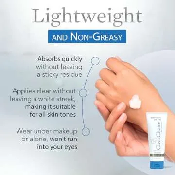 Clear Choice Sunscreen for Face SPF 45, Oil Free Sunblock & Light Moisturizer with Zinc Oxide, Reef-Safe, Broad Spectrum, Water-Resistant, No White Cast, Dermatologist Recommended, 4oz