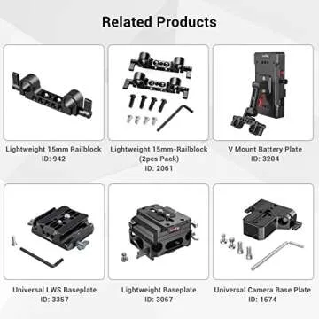 SMALLRIG 12 Inches (30 cm) Aluminum Alloy 15mm Rod with M12 Female Thread, Pack of 2