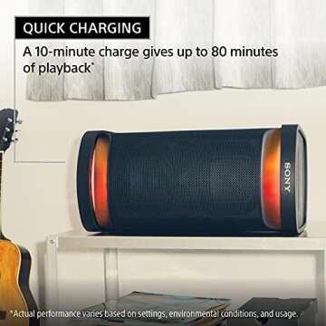 Sony SRS Series Wireless Portable-Bluetooth-Karaoke Party-Speaker IPX4 Splash-Resistant with 25 Hour-Battery