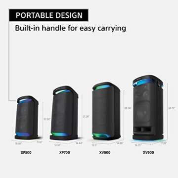 Sony SRS Series Wireless Portable-Bluetooth-Karaoke Party-Speaker IPX4 Splash-Resistant with 25 Hour-Battery