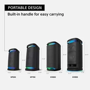 Sony SRS Series Wireless Portable-Bluetooth-Karaoke Party-Speaker IPX4 Splash-Resistant with 25 Hour-Battery