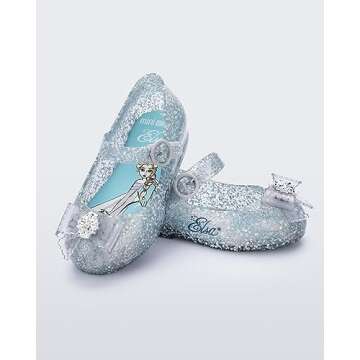 mini melissa Girl's Sweet Love + Disney Princess Mary Jane Jelly Flat for Toddlers & Babies - Jelly ...