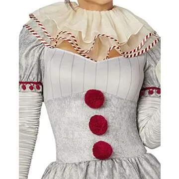 Spirit Halloween Adult Pennywise Dress Costume - M - Scary Clown Costume