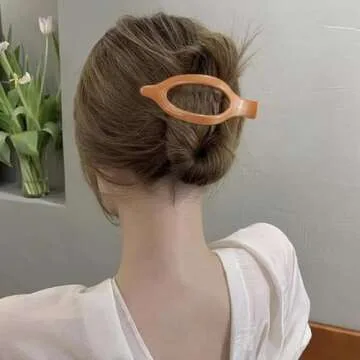 Atoden Flat Hair Clips for Women - 6Pcs French Style Hair Claws for All Hair Types, Comfortable and ...