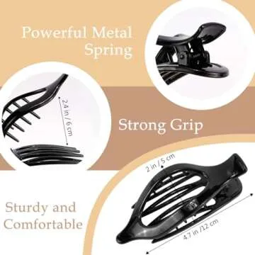 Atoden Flat Hair Clips for All Hair Types 6Pcs