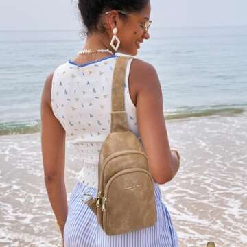 Stylish INICAT Crossbody Sling Bag for Women - Khaki Color