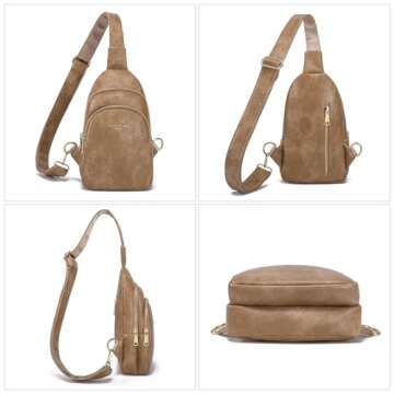 INICAT Women's Stylish Crossbody Sling Bag in Khaki