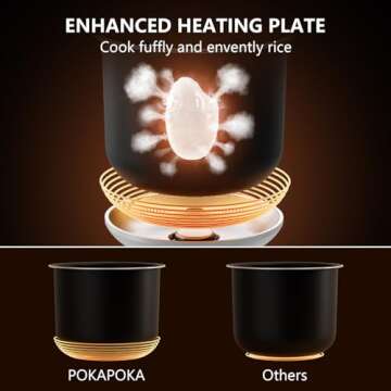 POKAPOKA Mini Rice Cooker with 24-H Timer and Nonstick Pot