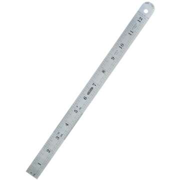 General Tools 1201ME 12-Inch Flex Precision Stainless Steel Ruler