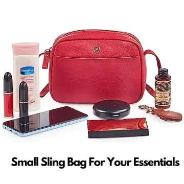 Chic Crossbody Leather Bag for Women - Sleek & Stylish