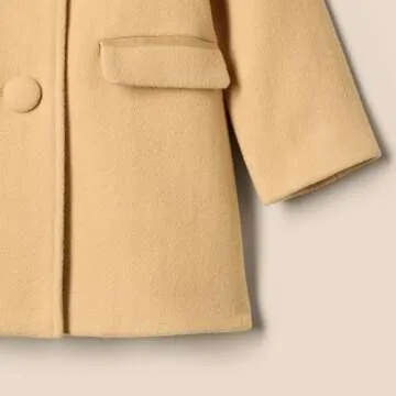 Amazon Essentials x Sofia Grainge Toddler Girls' Wool Blend Coat, Light Camel, 4T