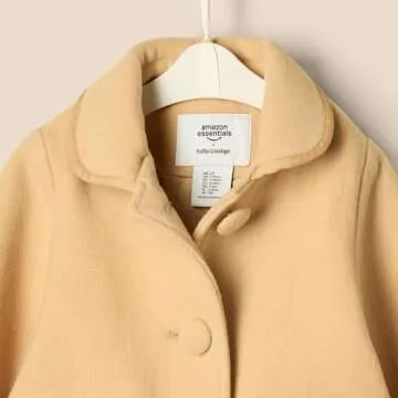 Amazon Essentials x Sofia Grainge Toddler Girls' Wool Blend Coat, Light Camel, 4T