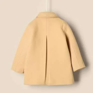 Amazon Essentials x Sofia Grainge Toddler Girls' Wool Blend Coat, Light Camel, 4T