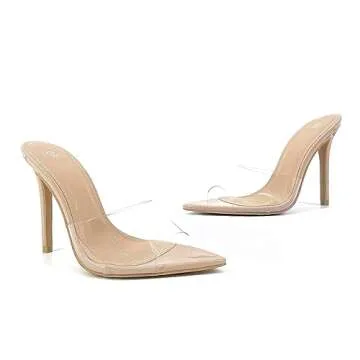 Stylish Shion ShaaYii Women Clear Pointed Toe Heels