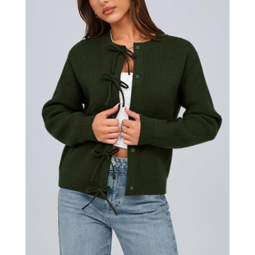Stylish BTFBM Open Front Cardigan for Women - Fall 2024