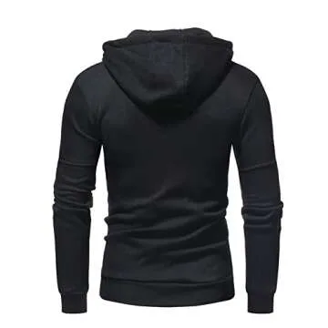 Mens Zip Up Hoodie Fashion Casual Lightweight Jacket