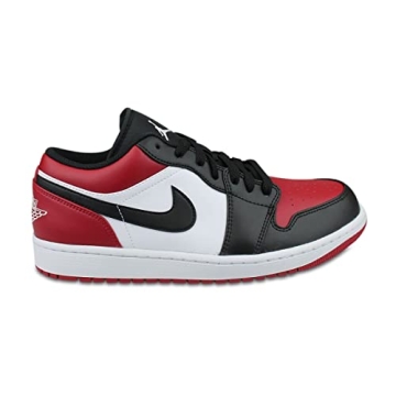 Nike Men's Air Jordan 1 Low - Stylish Gym Red/White-Black Sneakers