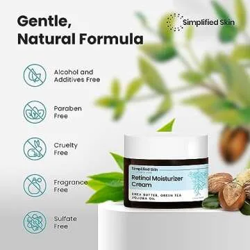 Retinol Cream for Face - 2.5% Retinol Moisturizer with Vitamin E & Hyaluronic Acid for Anti-Aging & Wrinkles - Retinol Night Cream for Face - Hydrating Retinol Facial Moisturizer Cream - 1.7 Oz