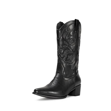 IUV Cowboy Boots: Stylish Mid Calf Western Footwear for Comfort