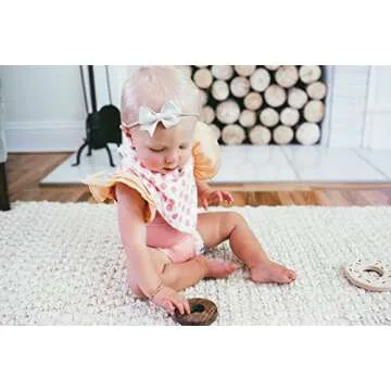 Copper Pearl Baby Bandana Bibs - 4 Pack Stylish Gift