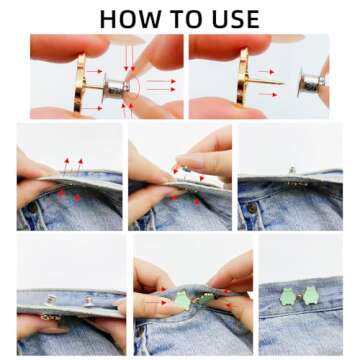 6 Sets Frog Strawberry Adjustable Waist Tighteners for Clothing