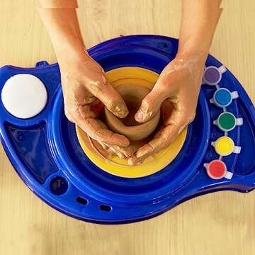 Made By Me Motorized Power Pottery Wheel - at Home Pottery Making – Clay Sculpting Activity for Kids Ages 6 and Up