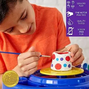 Made By Me Motorized Power Pottery Wheel - at Home Pottery Making – Clay Sculpting Activity for Kids Ages 6 and Up