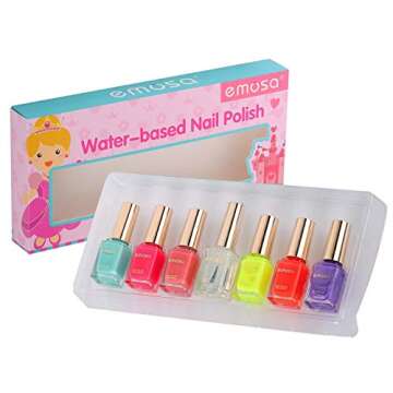 Non-Toxic Kids Nail Polish Set - Emosa Bright Colors