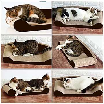 HALOVIE Extra Large Cat Scratcher Bed for Indoor Cats