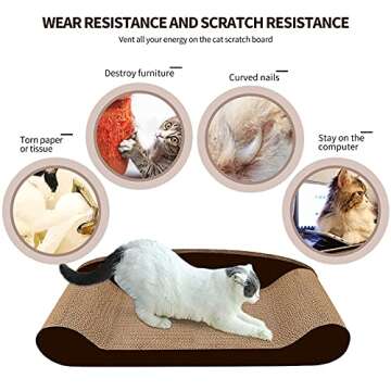 HALOVIE Extra Large Cat Scratcher Bed for Indoor Cats