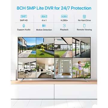ZOSI H.265+ 1080p Home Security Camera System