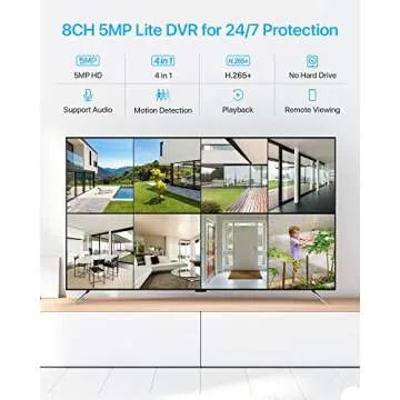ZOSI H.265+ 1080p Home Security Camera System