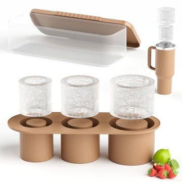 DDMY Ice Cube Tray, Ice Cube Trays for Freezer Silicone Ice Cube Tray for 20-40 Oz Tumbler Cup, 3 Si...