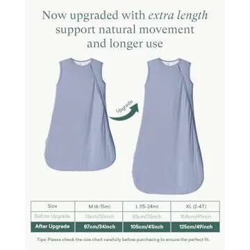 PurComfy Supersoft Sleep Sack 1.0 TOG, Premium Bamboo Viscose Baby Sleeping Bag, 2-Way Safe Zipper Sleep Sacks 6-15 Months (Sage)