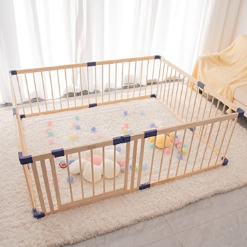 Durable Wooden Baby Playpen for Safe Play Areas