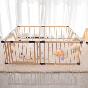 Durable Wooden Baby Playpen for Safe Play Areas