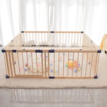 Durable Wooden Baby Playpen for Safe Play Areas