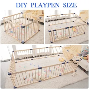 Durable Wooden Baby Playpen for Safe Play Areas