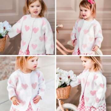 Simplee Kids Pink Cardigan for Babies 3M-5T