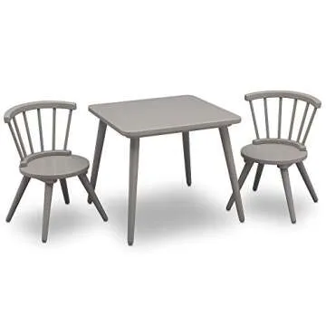 Delta Children Windsor 2 Chair, 3 Piece Set, Grey