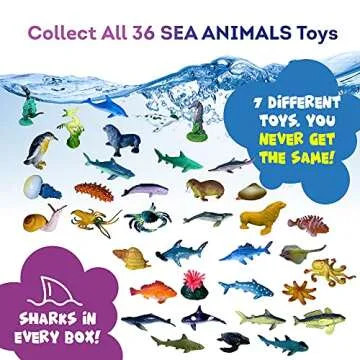 Organic Kids Bath Bombs with Sea Animal Toys - 6 Count