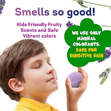 Organic Kids Bath Bombs with Sea Animal Toys - 6 Count