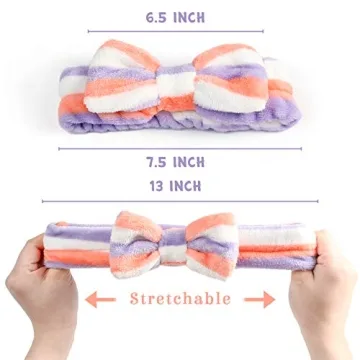 3 Otters 12PCS Bow Hair Bands - Soft, Fashionable Headbands