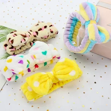 3 Otters 12PCS Bow Hair Bands - Soft, Fashionable Headbands