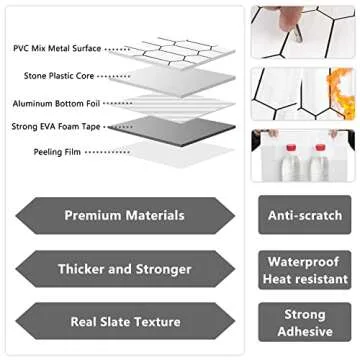 Vamos Tile Long Hexagon Peel and Stick Backsplash