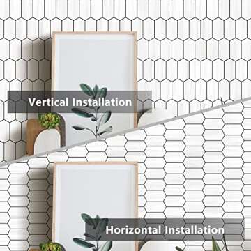 Vamos Tile Long Hexagon Peel and Stick Backsplash