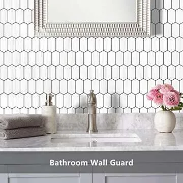 Vamos Tile Long Hexagon Peel and Stick Backsplash