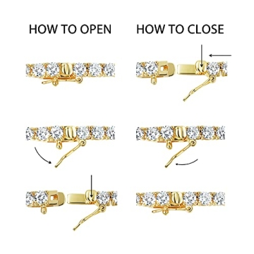 4mm Gold Tennis Necklace, 18K Plated Cubic Zirconia